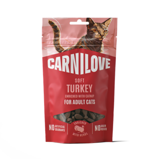 Turkey enriched with Catnip Soft Cat Treats 50g