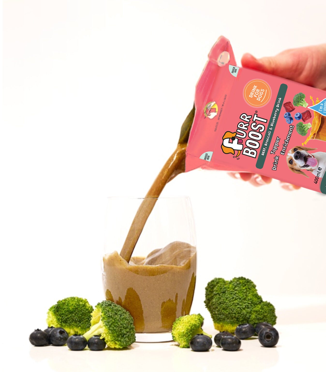 Beef Broccoli and Blueberry Dog Drink 400ml
