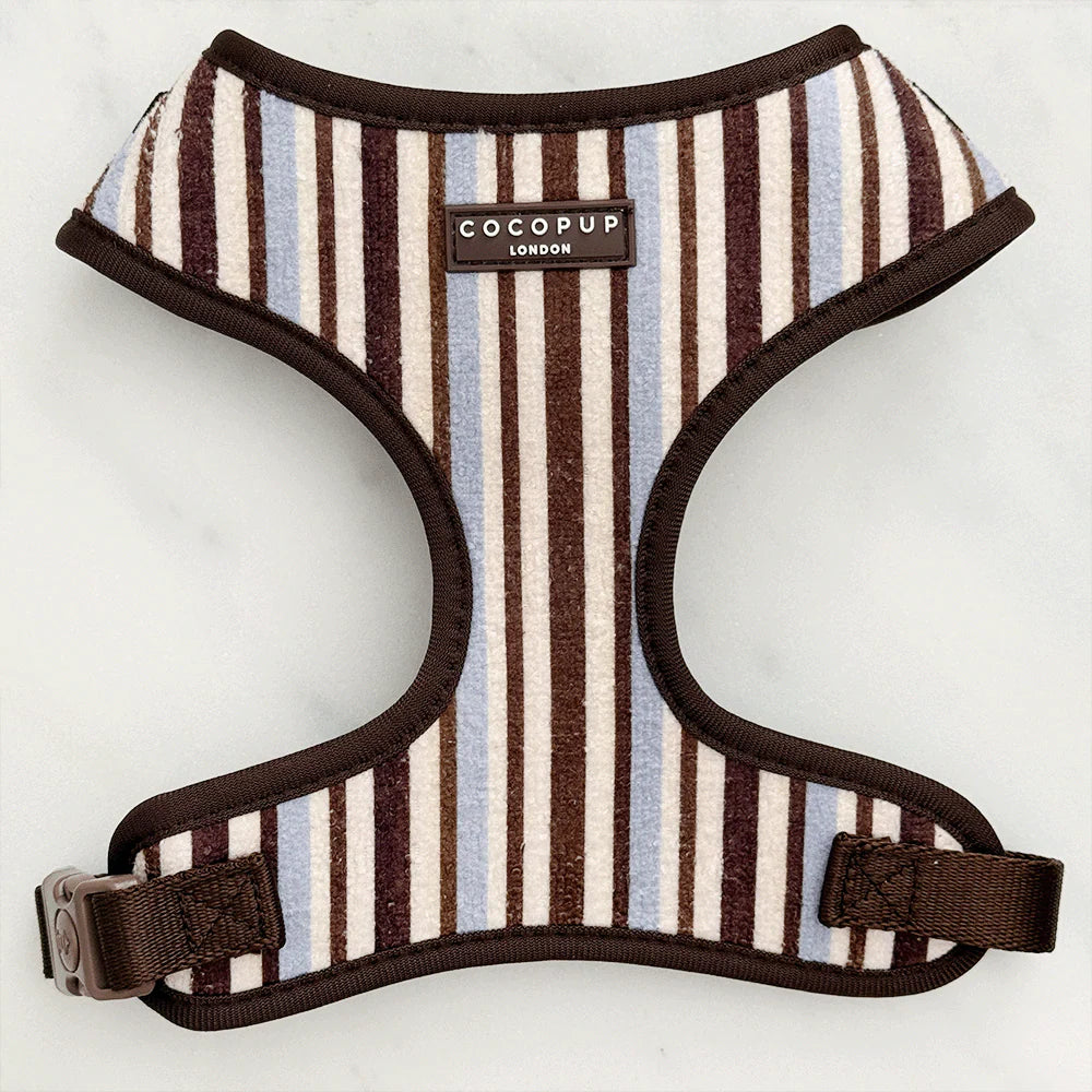 Brown & Blue Strips Adjustable Neck Harness