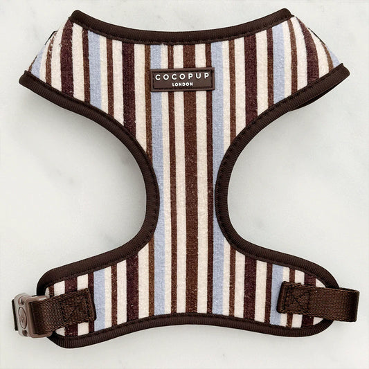 Brown & Blue Strips Adjustable Neck Harness