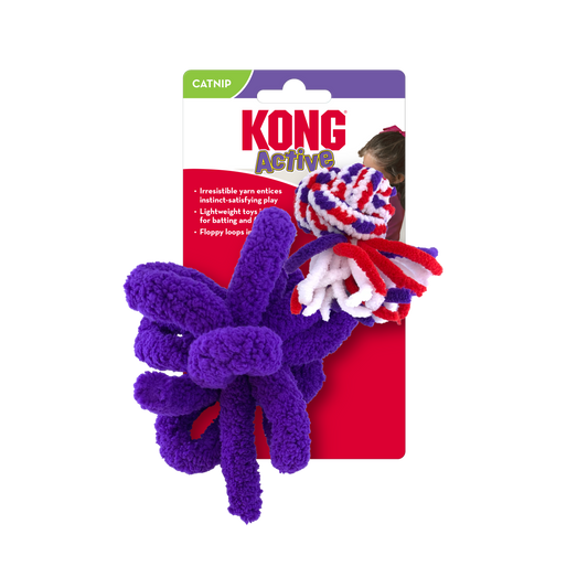 KONG Cat Active Rope Red & Purple