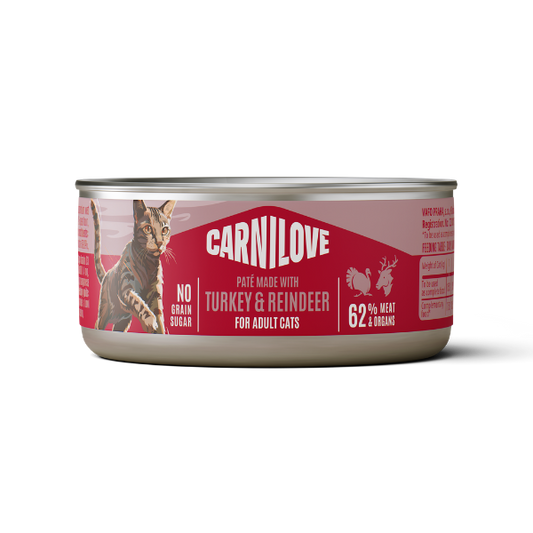 Turkey & Reindeer Wet Cat Food Tin