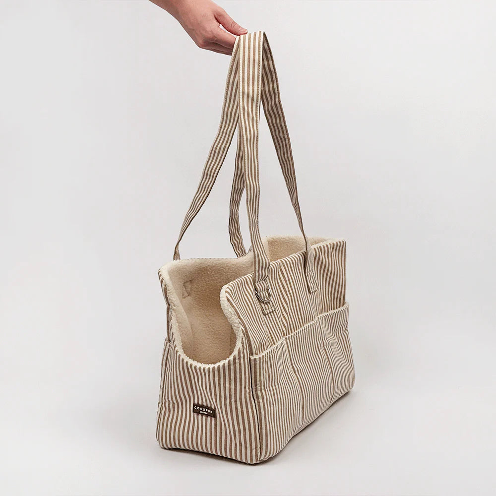 London Linen Stripes Dog Carrier
