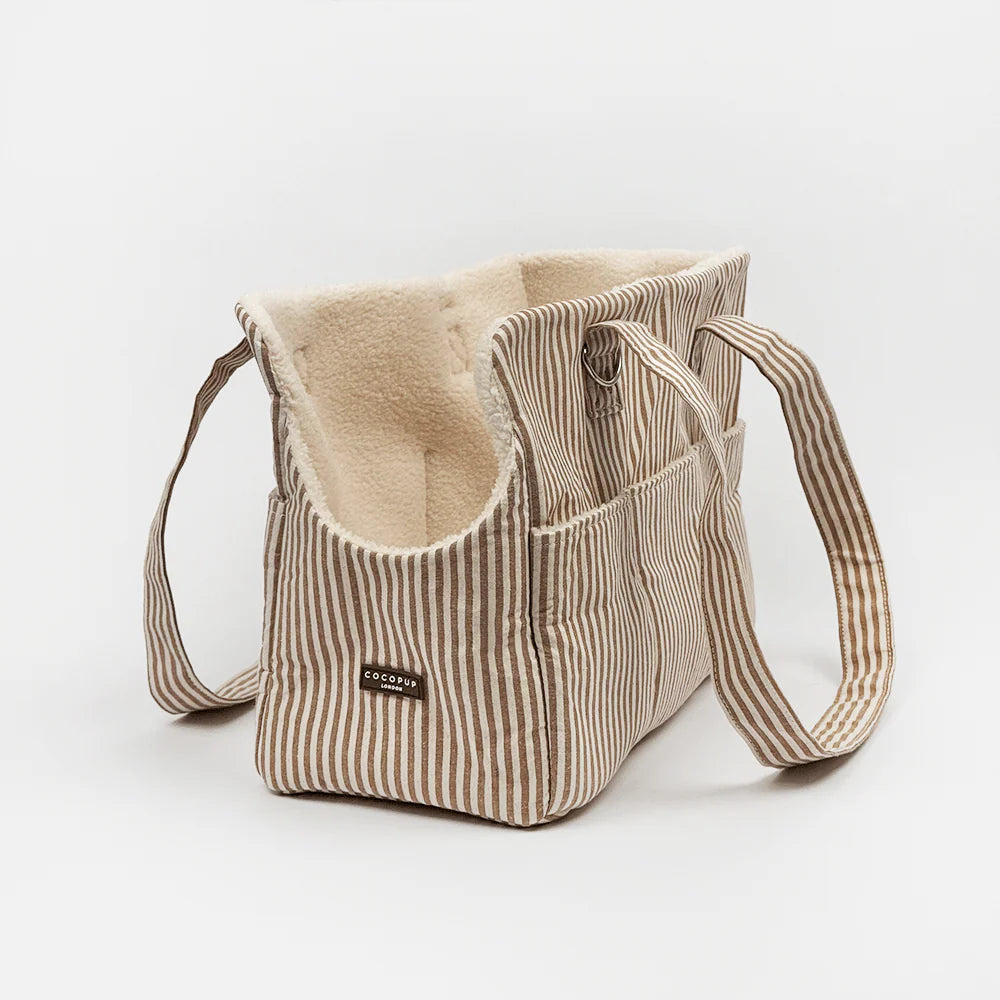 London Linen Stripes Dog Carrier