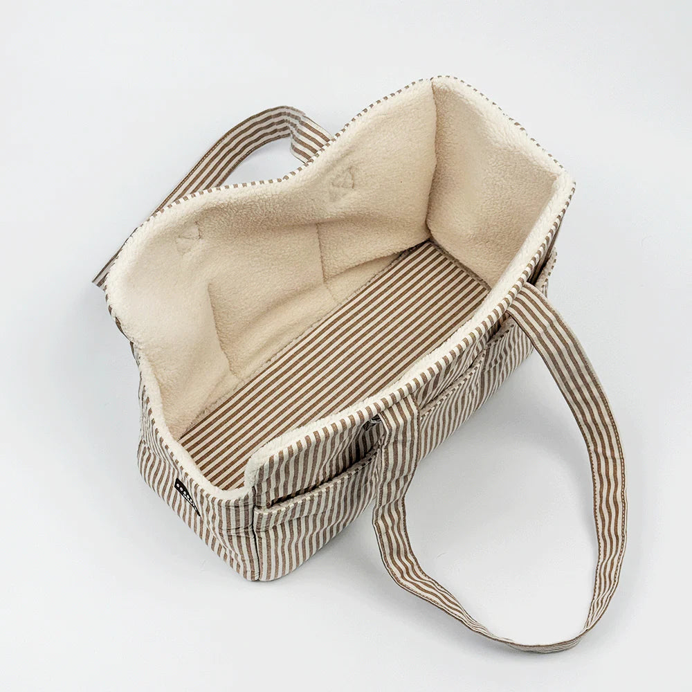 London Linen Stripes Dog Carrier