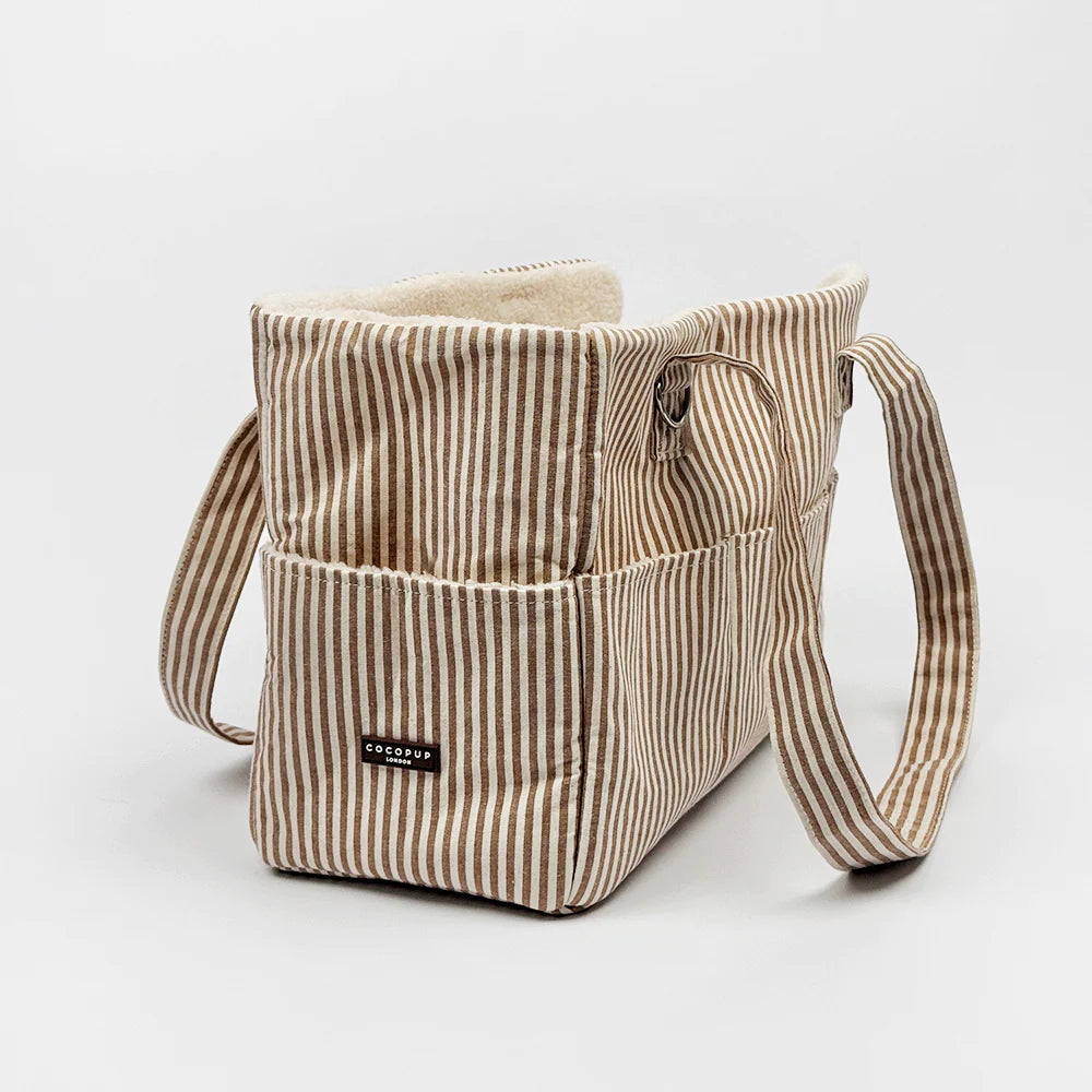London Linen Stripes Dog Carrier
