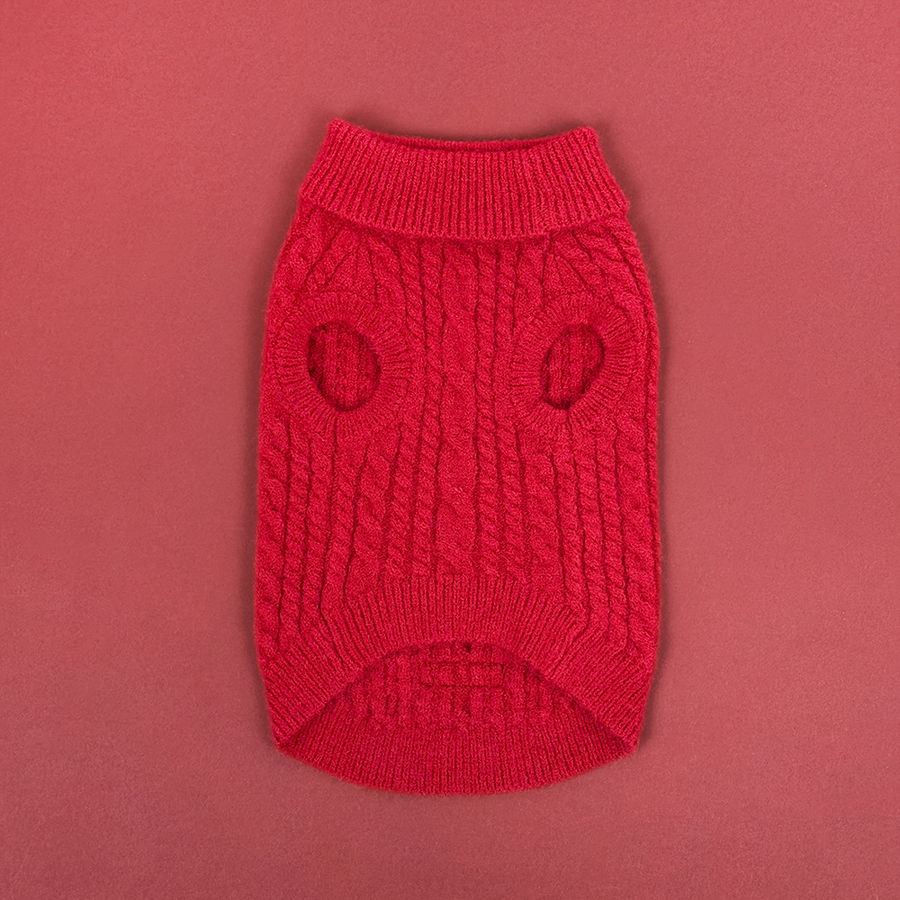 Cocopup Cable Knit Jumper Mulled Wine