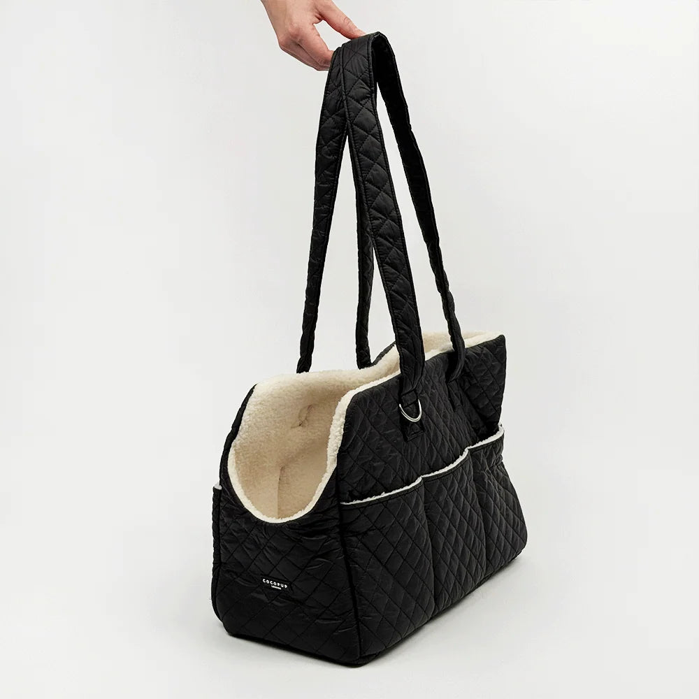 Quilted Black Dog Carrier