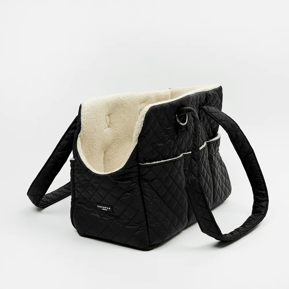 Quilted Black Dog Carrier