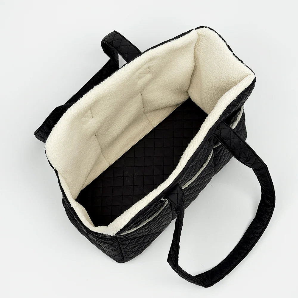 Quilted Black Dog Carrier