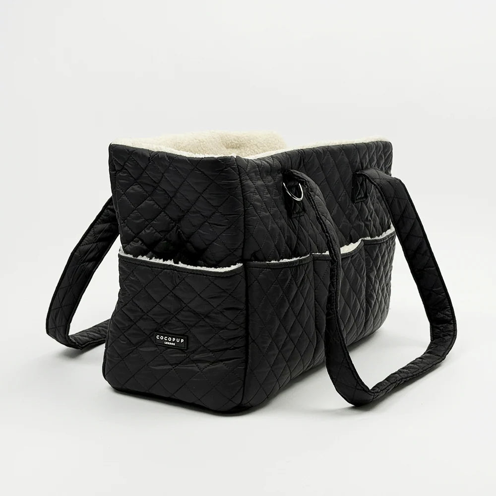 Quilted Black Dog Carrier