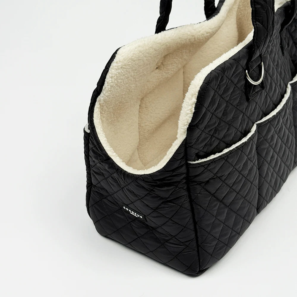 Quilted Black Dog Carrier