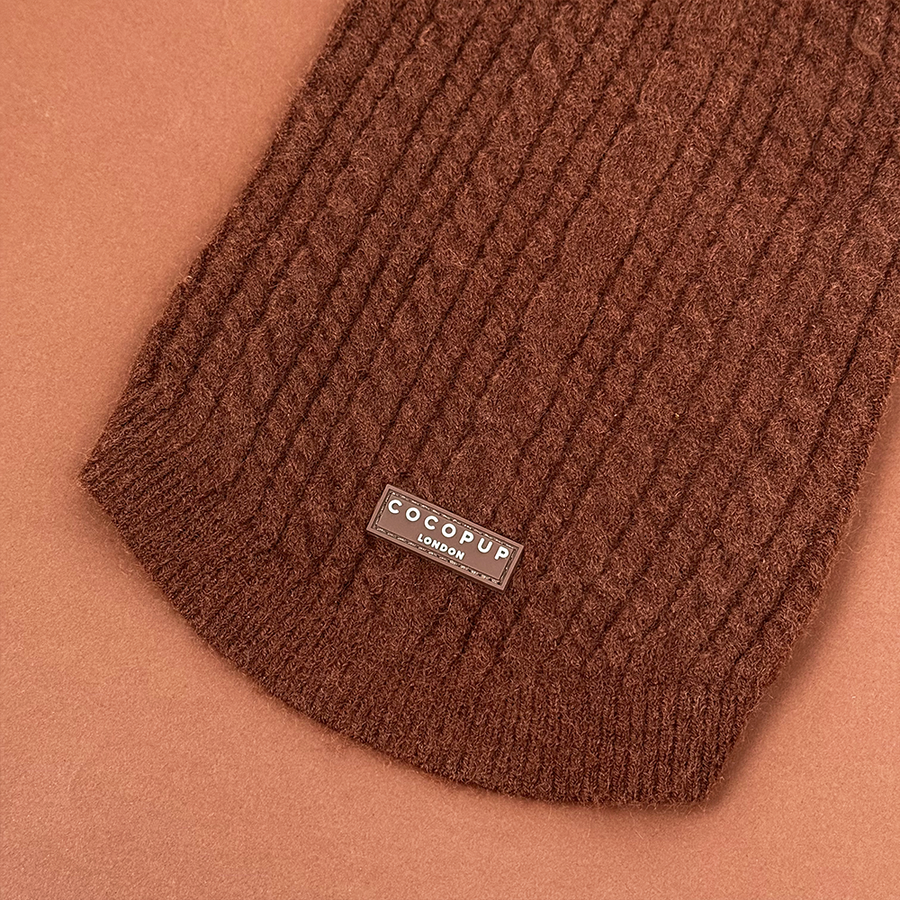 Cocopup Cable Knit Jumper Hot Coco