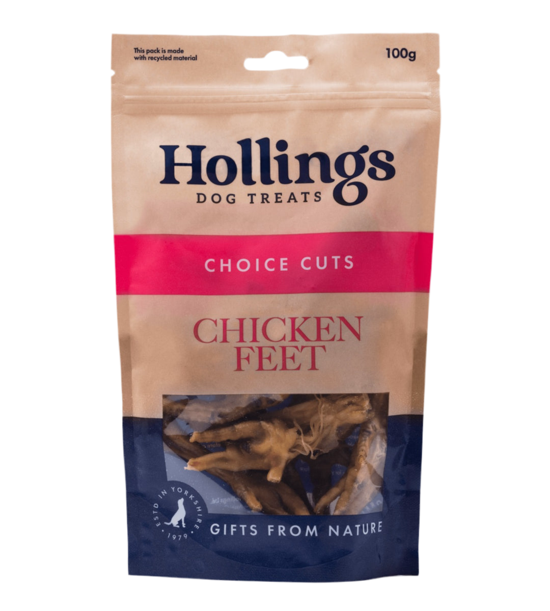 Hollings 100% Natural Chicken Feet 100g