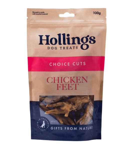 Hollings 100% Natural Chicken Feet 100g