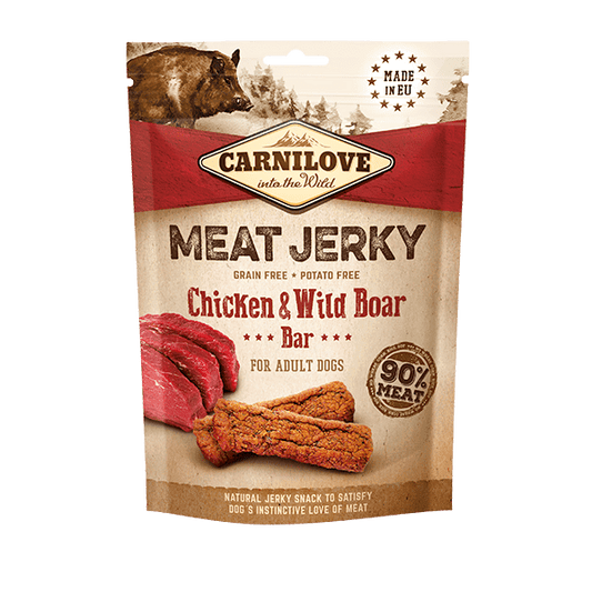 Carnilove Jerky Chicken with Wild Boar Bar Treats 100g