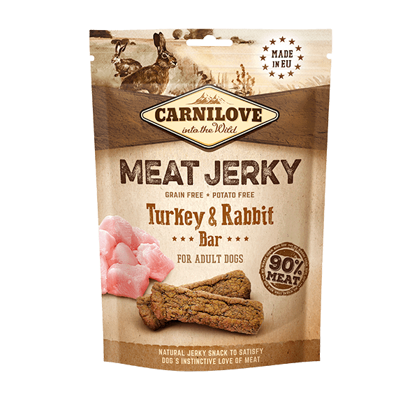 Carnilove Jerky Turkey & Rabbit Bar Treats 100g