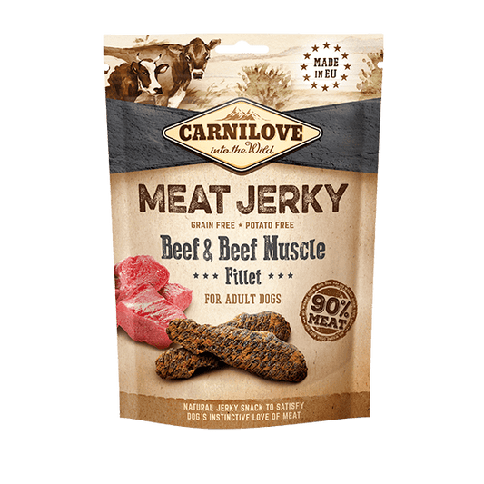 Carnilove Jerky Beef & Beef Muscle Fillet Treats 100g