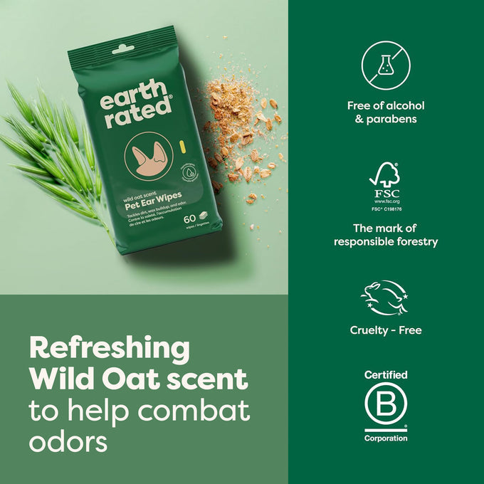 Earth Rated Ear Wipes 60pk