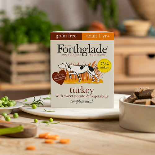 Forthglade Complete Meal Adult Turkey Sweet Potato Veg Grain Free 395g