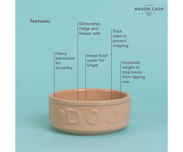 Mason Cash Pot Dog Bowl Yellow 18cm