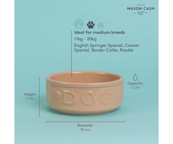 Mason Cash Pot Dog Bowl Yellow 18cm