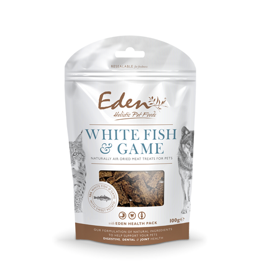 Eden White Fish & Game Air Dried Treats 100g