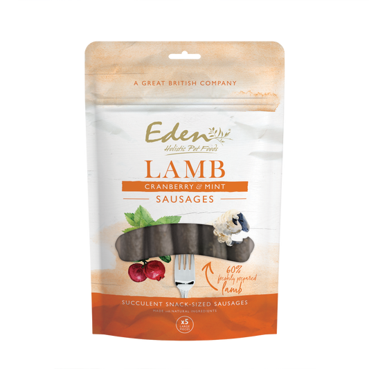 Eden Lamb, Cranberry & Mint Sausages 5pk