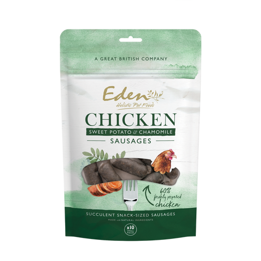 Eden Chicken, Sweet Potato & Chamomile Sausages 10pk