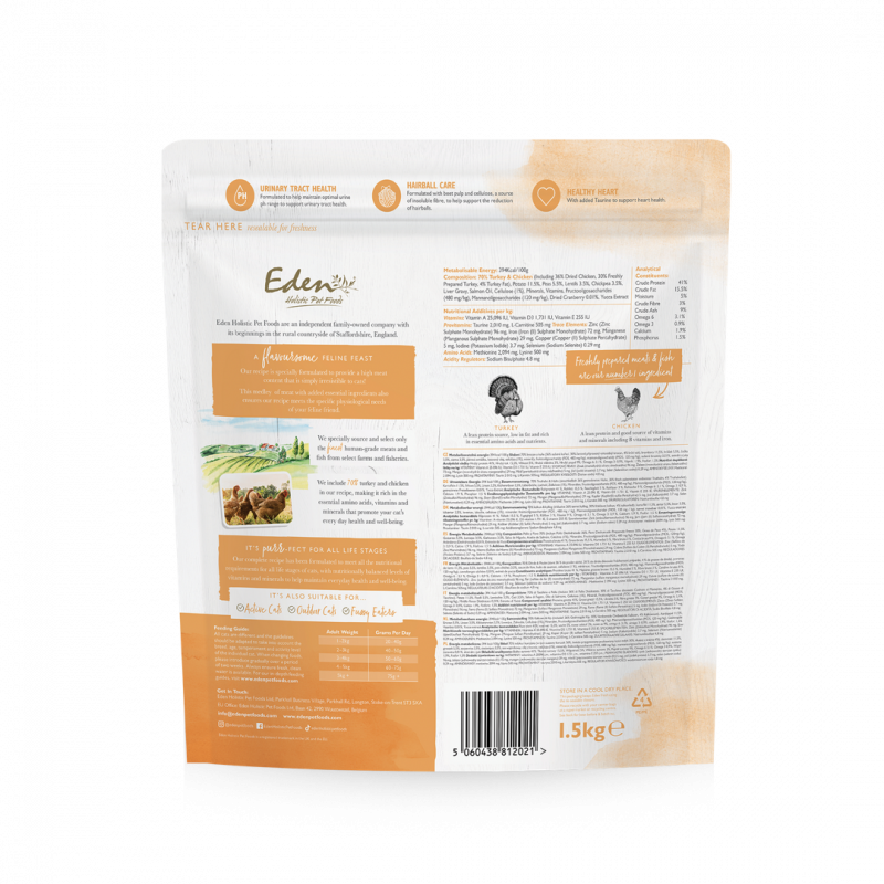 Eden Turkey with Chicken Feline Feast 1.5kg
