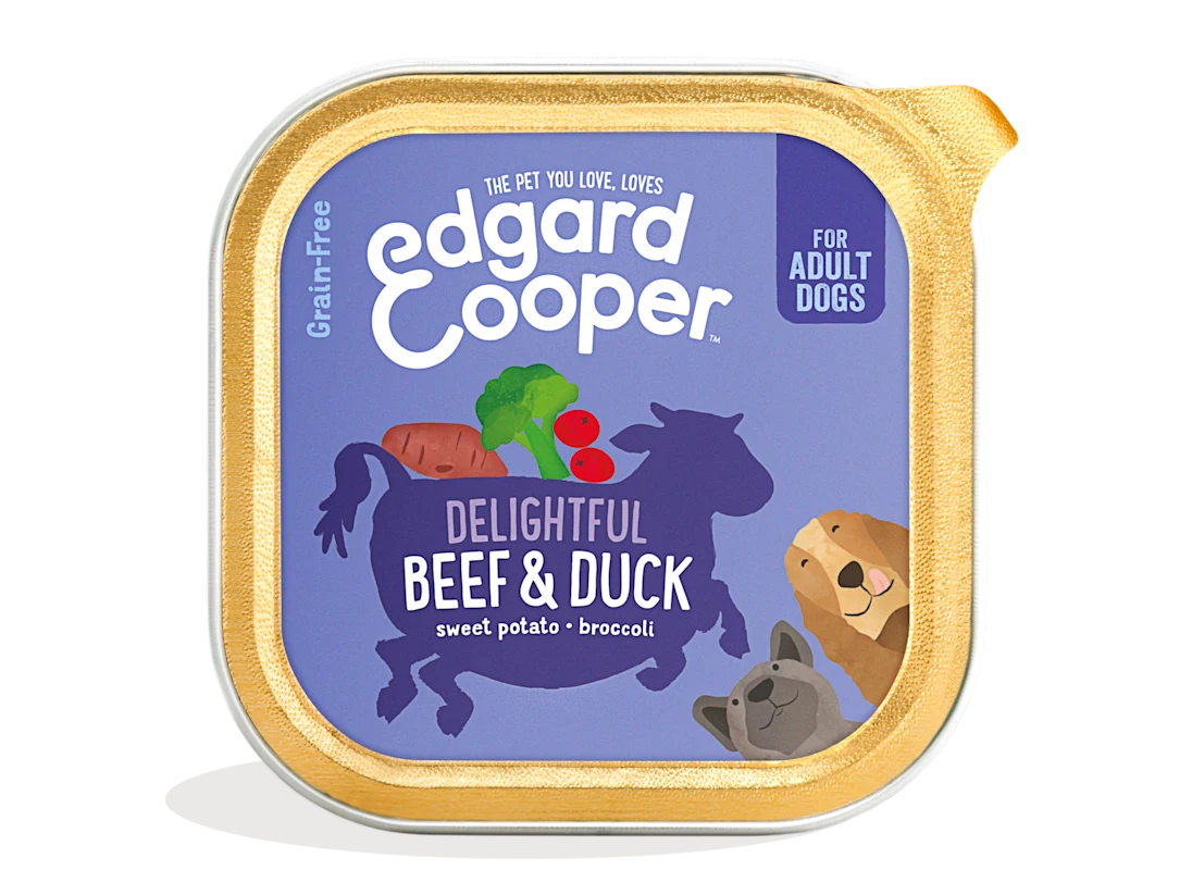Edgard & Cooper Wet Cup for Dogs in Beef & Duck 150g