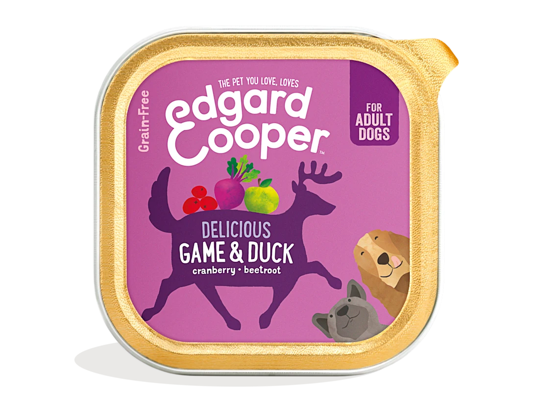 Edgard & Cooper Wet Cup for Dogs in Game & Duck 150g