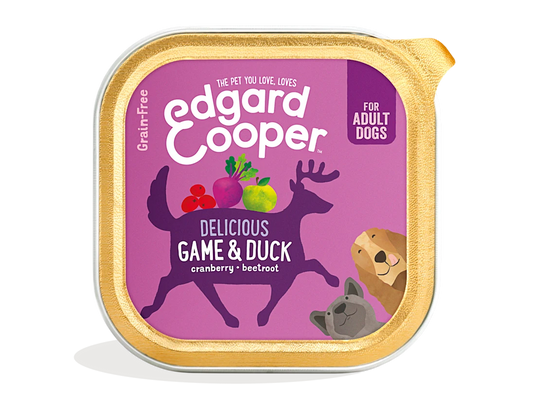 Edgard & Cooper Wet Cup for Dogs in Game & Duck 150g