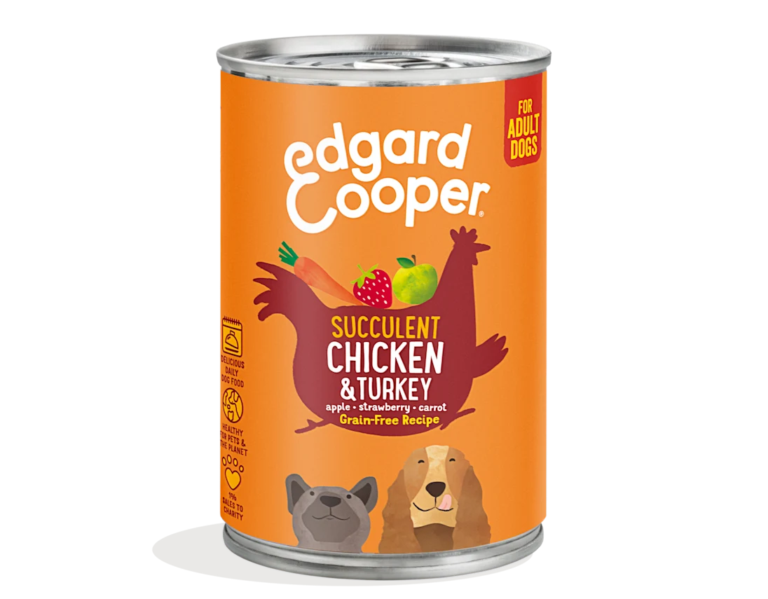 Edgard & Cooper Wet Tin for Dogs in Chicken & Turkey 400g