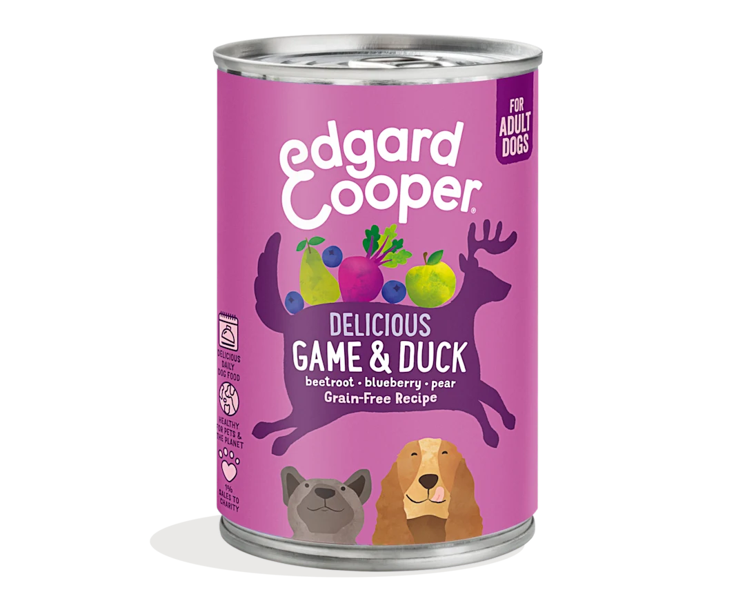 Edgard & Cooper Wet Tin for Dogs in Game & Duck 400g