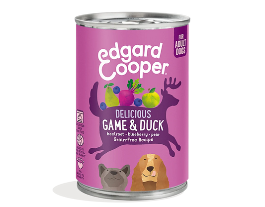 Edgard & Cooper Wet Tin for Dogs in Game & Duck 400g