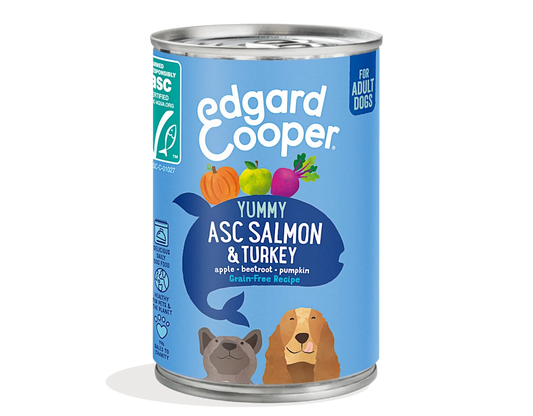 Edgard & Cooper Wet Tin for Dogs in Salmon & Turkey 400g