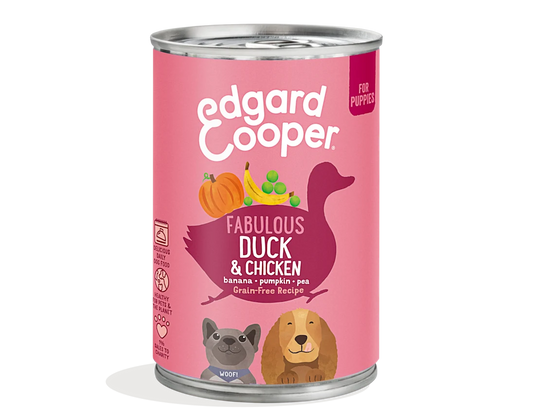 Edgard & Cooper Wet Tin for Puppies in Duck & Chicken 400g