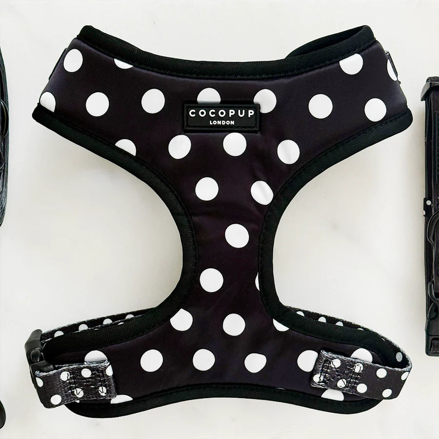 Satin Polka Dot Adjustable Neck Harness