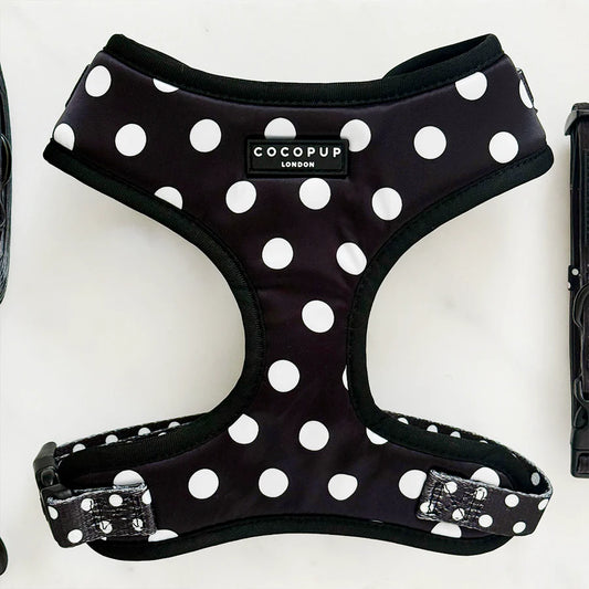 Satin Polka Dot Adjustable Neck Harness
