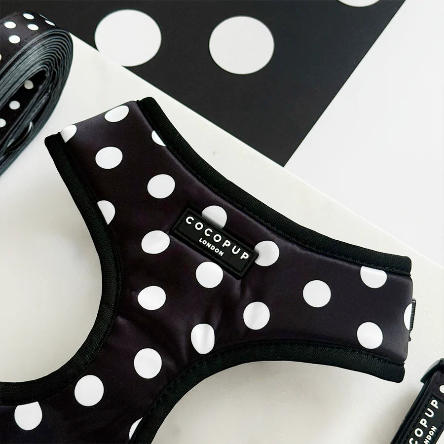 Satin Polka Dot Adjustable Neck Harness
