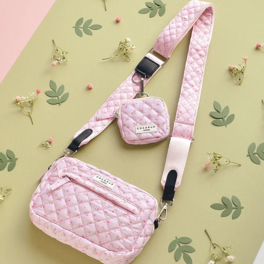 Treat Pouch - Quilted Ditsy Floral Pink
