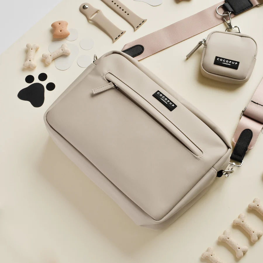 Large Dog Walking Bag - Caramel Latte
