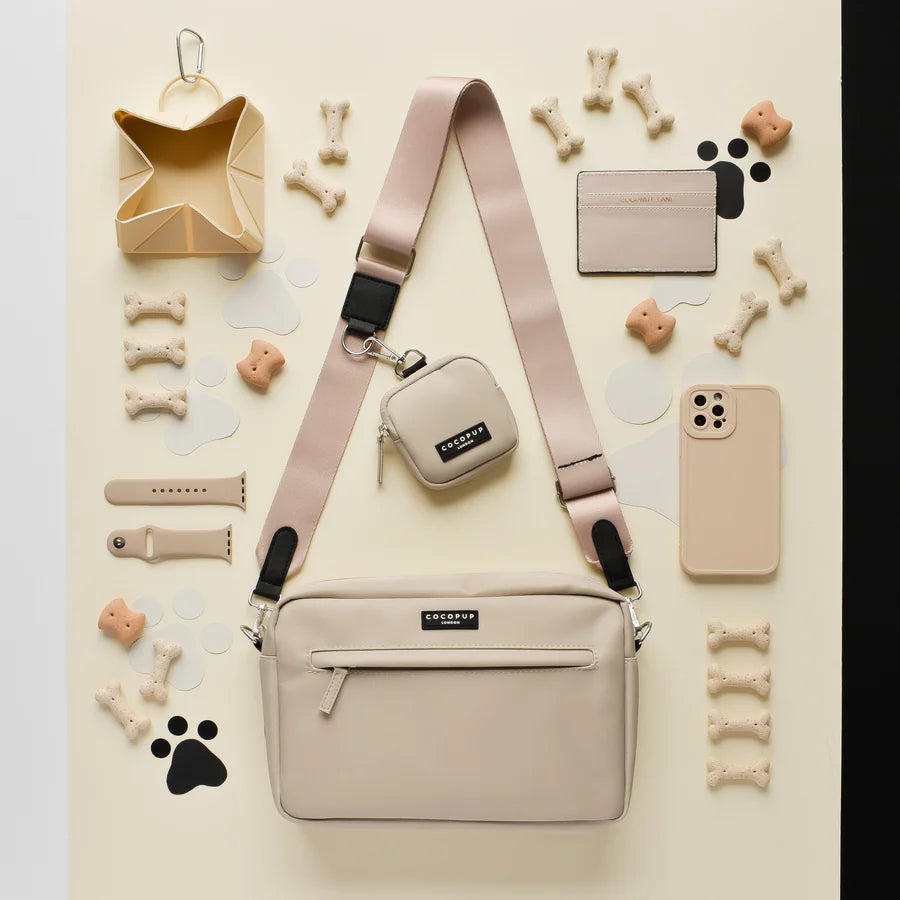 Large Dog Walking Bag - Caramel Latte