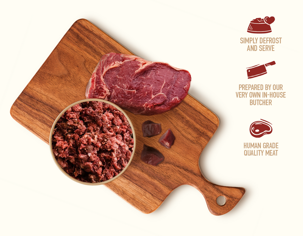 The Dogs Butcher Ox Mince with Duck 80/10/10 1kg