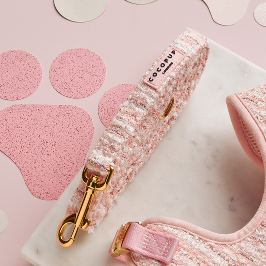 Pink Textured Tweed Lead