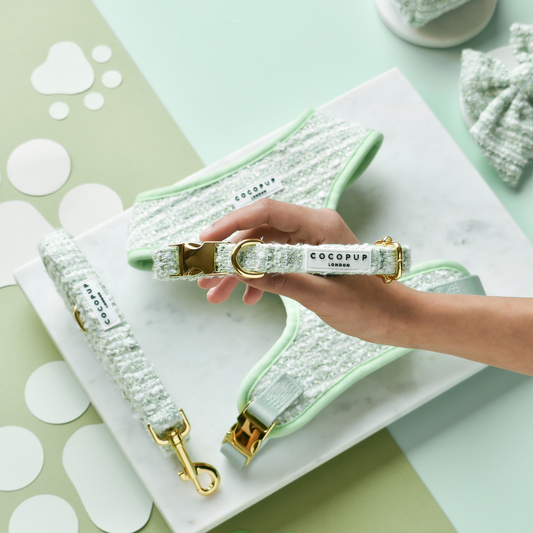 Matcha Textured Tweed Collar