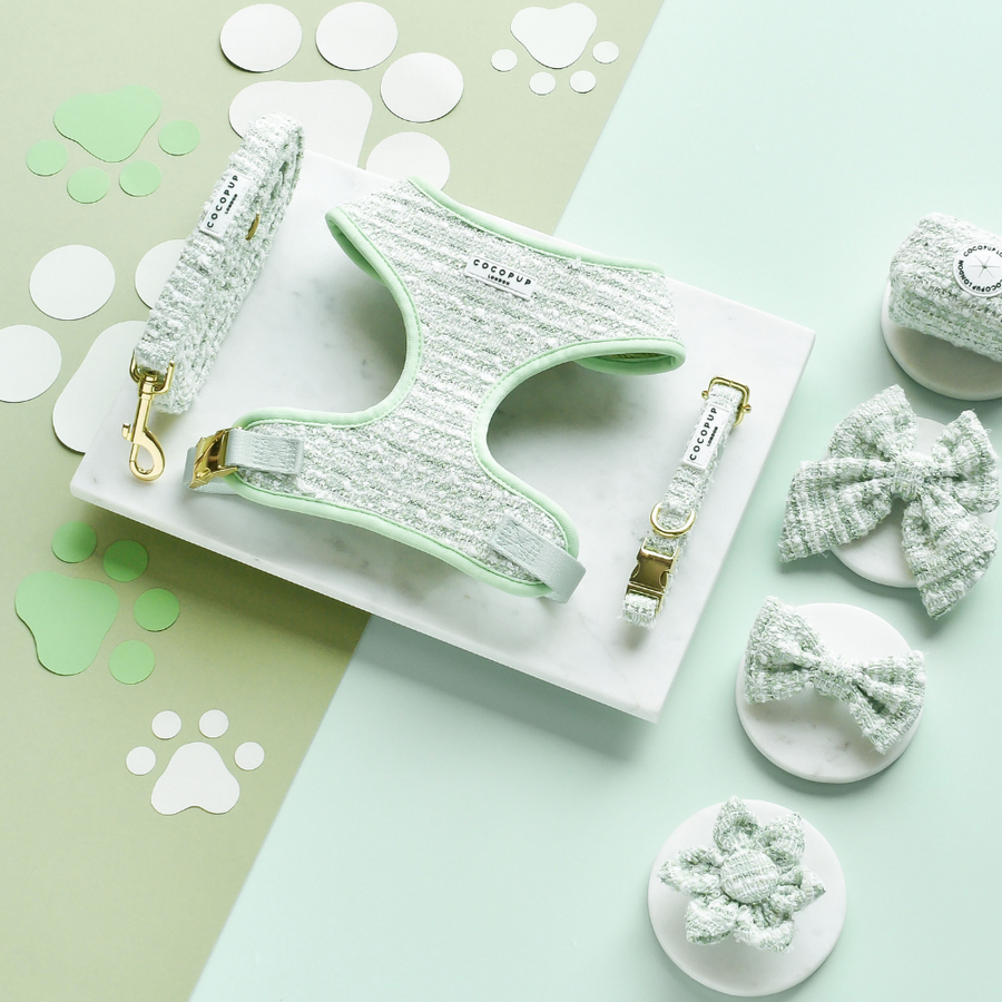 Matcha Textured Tweed Collar