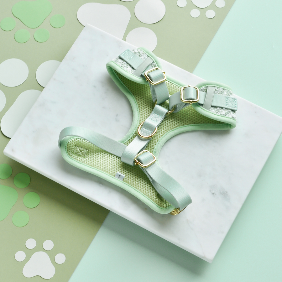 Matcha Textured Tweed Harness
