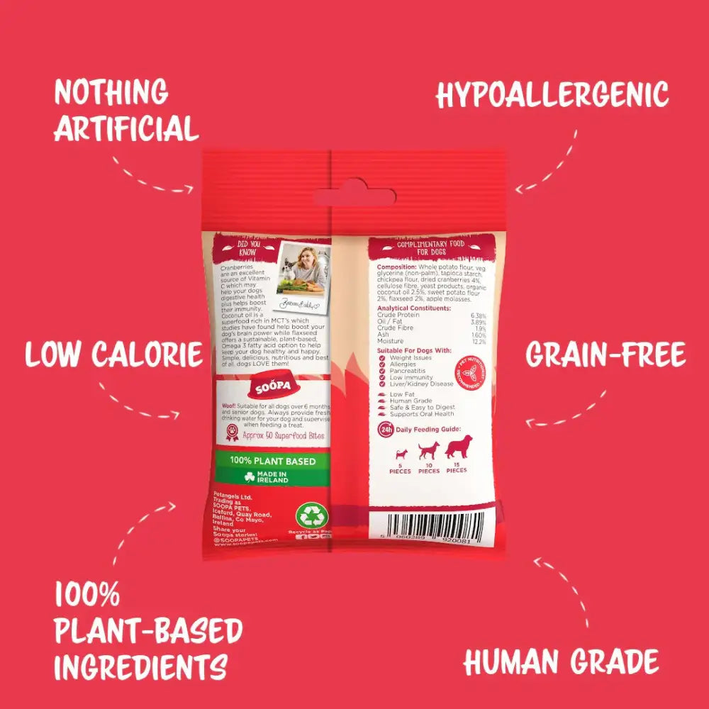 Soopa Cranberry and Sweet Potato Healthy Bites 50g